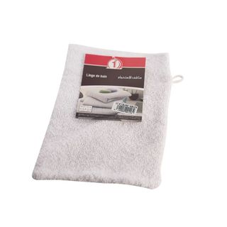 N°1 Gant De Toilette Blanc Dimensions: 16X21Cm