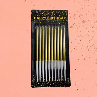 Bougie de fête Gold 10pcs