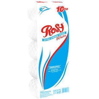 Rosy 2-Ply 200 Sheets 10 Pack Un-Wrapped