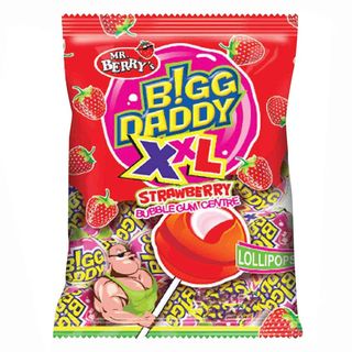 Big Daddy Strawberry Lollipop 10Pcs