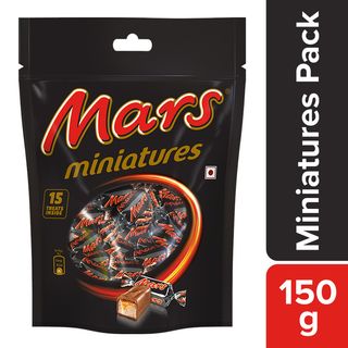 Sachet barres chocolatées fourrées au caramel Miniatures MARS, 150g