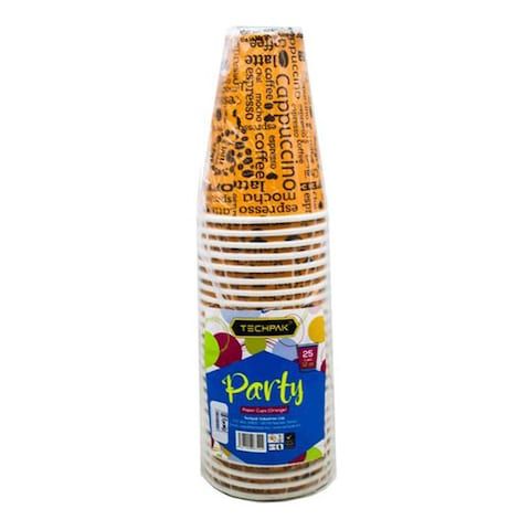 Techpak Paper Cup 12Oz Orange S/M