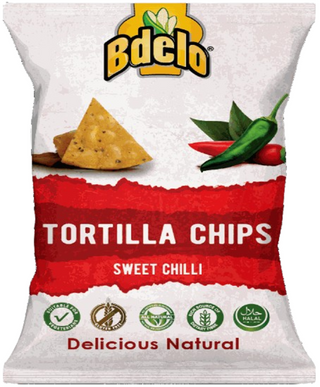 Bdelo Maize & Potato Tortilla Chips Sweet Chilli 140g