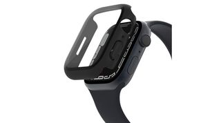 Black TG Bumper Glass for Apple Watch 45mm