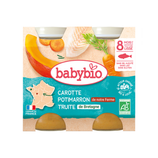 BABYBIO POT CAROTTE POTIMARRON TRUITE 2 X 200G