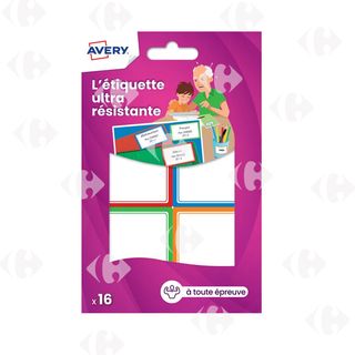 Étiquette Plastifiée tout Usage Avery 44x64mm 16 unités