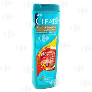 Shampooing antipelliculaire weightless hydration 360ml - CLEAR