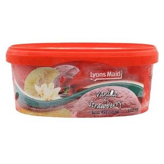 Lyons Maid Ice Cream Vanilla and Strawberry 1 L Tub
