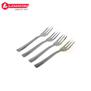 Lamacom Service Fourchettes Dessert Pack de 6 - Couverts Inox - Petites Fourchettes - Vaisselle Élégante - Set Complet