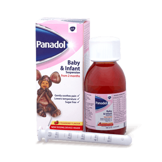 Panadol Strawberry Baby Syrup Sugar-Free, 100ml
