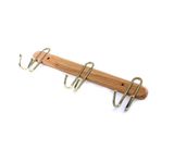 Royalford Wooden Hanger 3 Hooks Golden Rf 2572 Gh3