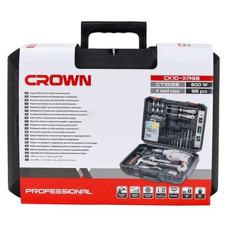 Perceuse A Percution  600W 13Mm Vvr0-2800 Liv Avec Outillage 98 Pces  Crown Ck10-120724