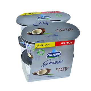 Yaourt Ferme Saveur Coco Jnane 8x110g - Chergui