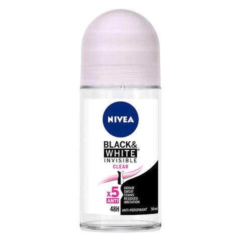 Nivea Invisible Black &White Roll On Clear W50ml
