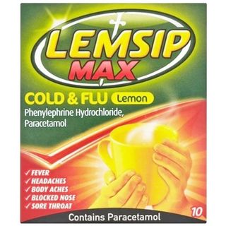 Lemsip Max Cold &Amp; Flu Satchets Lemon 10S