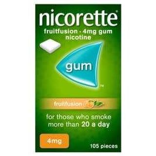 Nicorette Fruitfusion Nicotine Gum, 105 Pieces