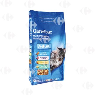 Croquettes au Thon, Saumon et Légumes pour Chats Adultes Carrefour 2kg