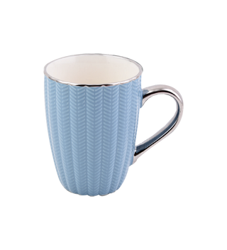 Mug Av Anse Argentee 350ml Ceramique Rx-n231315