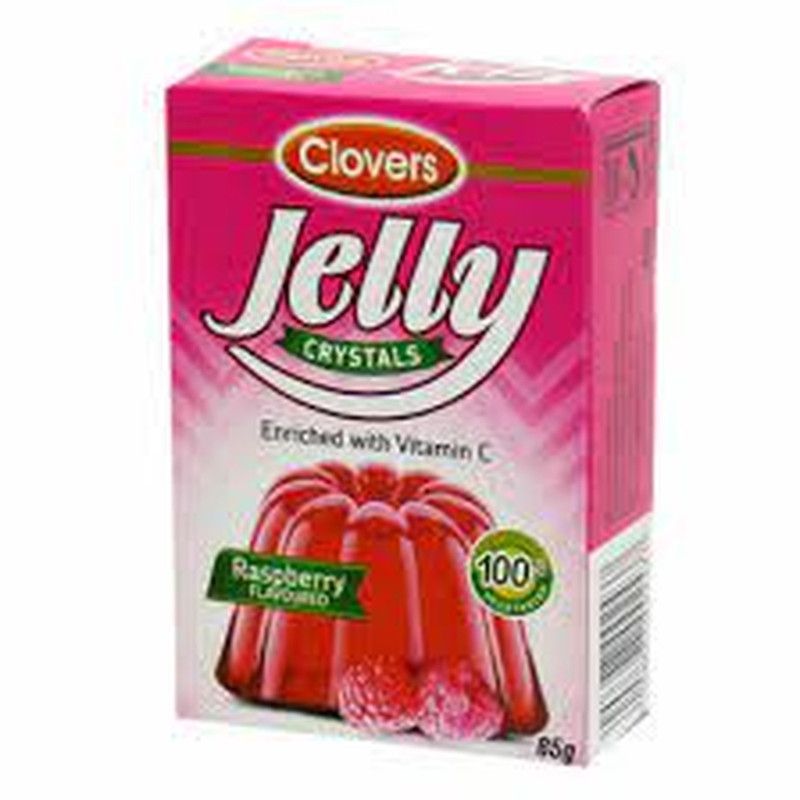 Clovers Jelly Crystal Raspberry 85G