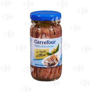 Filets d'Anchois à l'Huile d'Olive Carrefour 100g