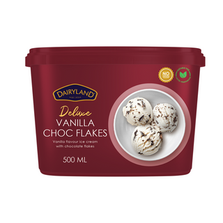 Dairyland Deluxe Vanilla Choc Flakes 500ML