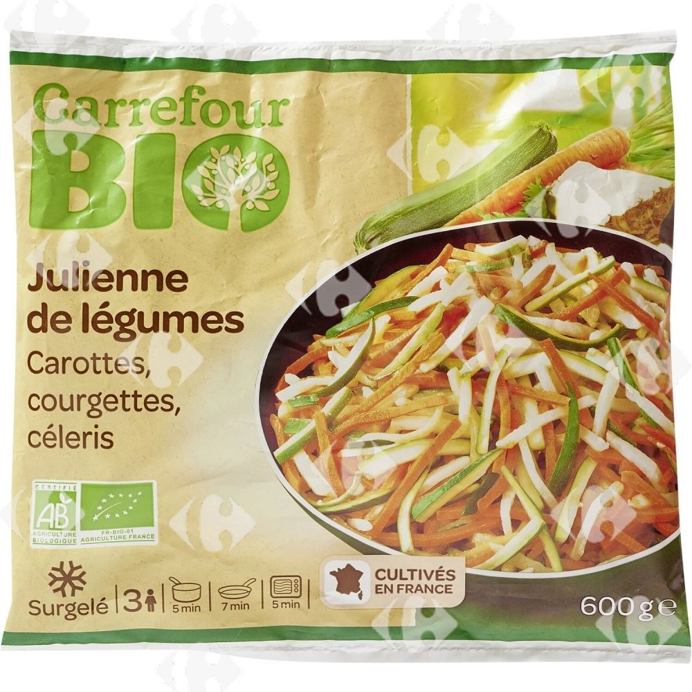 Carrefour Organic Chopped Vegetables 600G