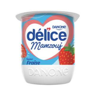 Spécialité laitière brassée fraise DELICE 100GR  - 322