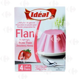 Idéal Flan Sucre Fraise 50g