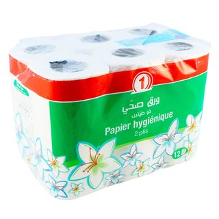 N°1 Papier Hygiénique 2 Plis Le Lot De 12 Rouleaux