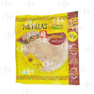 Zanuy Tortilla Wrap de Blé Complet 8 Pièces 320g
