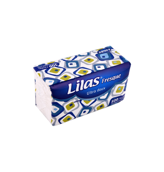 Distributeur de mouchoirs Ultra doux - Fresque LILAS 250 Pièces - 810