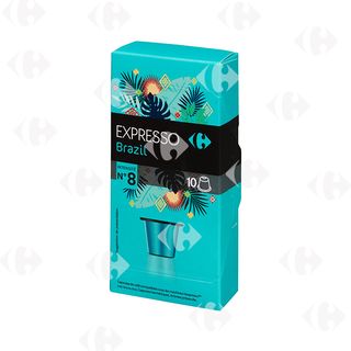 Café en Capsules Expresso Brazil Carrefour N8x10