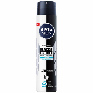 NIVEA MEN, Déodorant Homme, Invisible Black&White Fresh, Spray 200ml