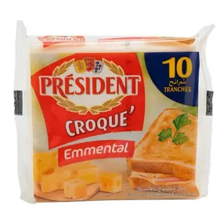 Fromage Slice Croque Emmental President 150Gr