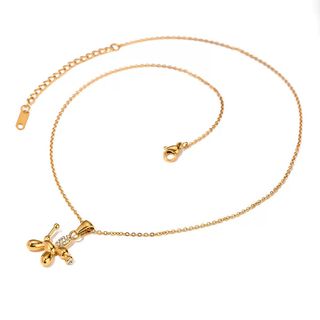 Collier de luxe pour femme doré plaqué or 18K élégant à la mode CGN038