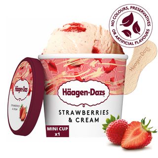 Häagendazs Crème Glacée Avec Morceaux De Fraise 100ml