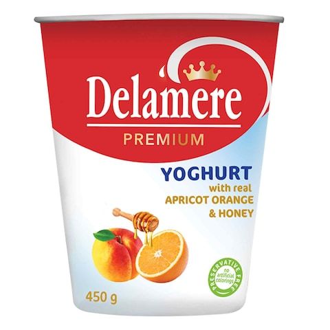 Delamere Premium Apricot Orange And Honey Yoghurt 450g