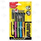 Stylos fluorescents Maped 5 pièces