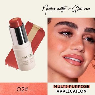 MLSMILE 2N1 Blush Cream Highlight Stick Matte And Glow Core #02 - 7g