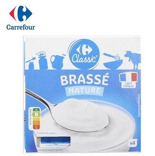 Yaourts Brassé Nature Carrefour Classic' 4X125G