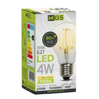 Ampoule LED CLEAR  A60 4W E27 - MGS