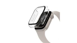Clear Glass TG Bumper for Apple Watch, 45mm