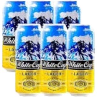 White Cap Lager Can 500ml 6 Pack