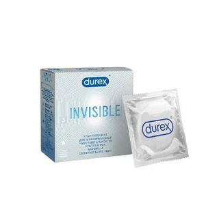Durex Invisible Condoms - Ultra-thin, 3 pcs