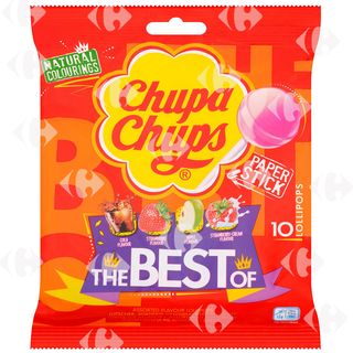 Sucettes Chupa Chups Saveurs Assorties 10 Pièces 120g