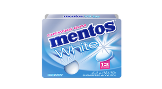 Chewing-gum Sans sucres saveur menthe douce White 17g - MENTOS