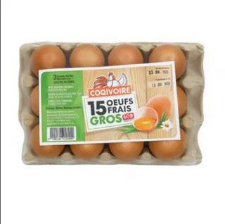 IDP Œufs Plateau De 15 60g