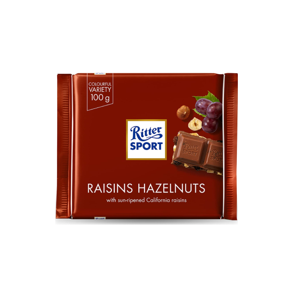Ritter Sport Raisinsandhazelnuts Choc 100G