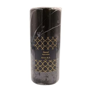 Bougie Cylindrique Noire Parfumée au Bois de Santal 150x60mm