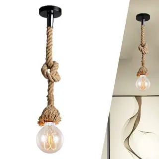 Lustre plafond Lampe en Corde de chanvre Creative (1-light)